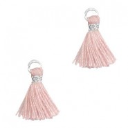 Mini Quaste Ibiza Style 1cm Silver-vintage pink